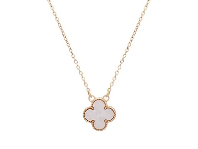 Classic Mother of Pearl Clover Pendant Necklace