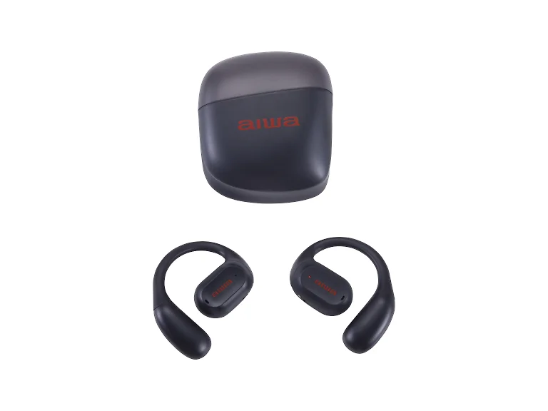 Aiwa OWS Earbuds with Display Charging Case