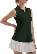 FKEEP Womens Soft Athletic-Polo-Shirts, 04 Forest Green, XX-Large US