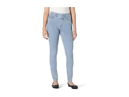 Amazon Essentials Women's Stretch Denim Mid-Rise Pull-On Skinny Jegging, Iced Light Wash, 2 Long