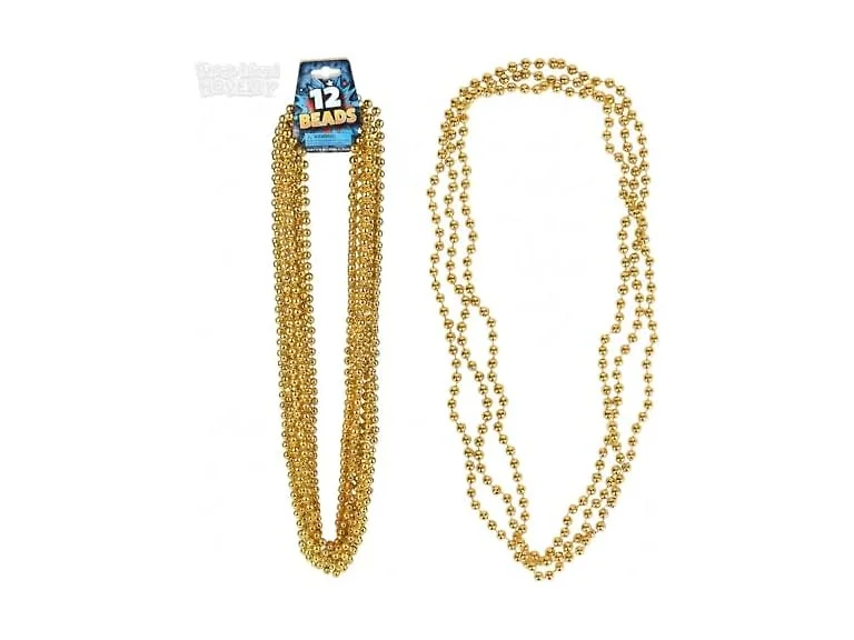 33 in 7mm Gold Beads - DZ