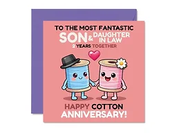 Stuff4 Playful 2nd Anniversary Card 