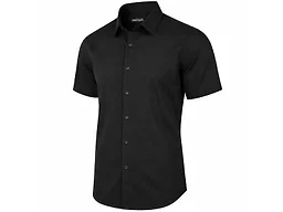 James Tailor LC-JMMS-250-BK-S Small Mens S/S Stretch Dress S