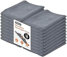 Superio Microfiber Squeegee Mopping Towel Extra Large Miracle Cloth 20 x 30 Streak Free Microfiber Floor Cloth-Rag for Cleaning House, Kitchen, Bathroom-Scratch Free, 18 Pack