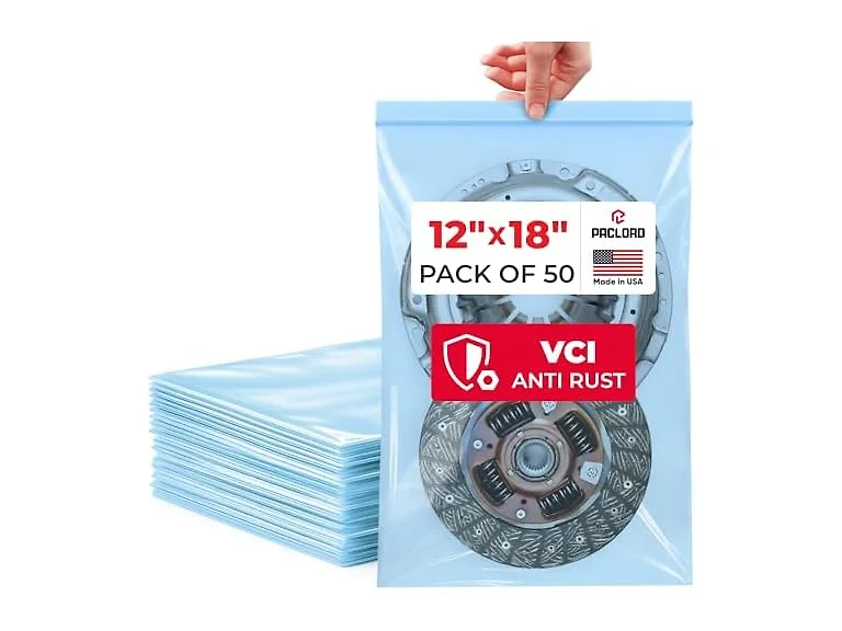VCI Reclosable Poly Bags 12" x 18", Pack of 50-4 mil