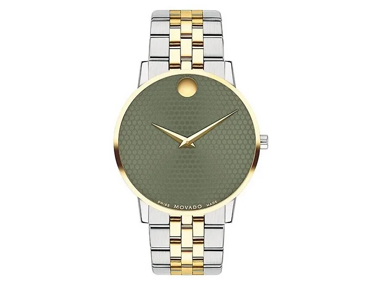 Movado Men's Museum Classic Gold PVD Green Watch