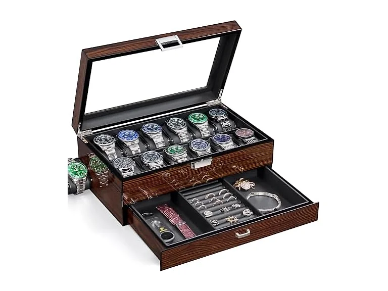 BEWISHOME High-End Watch Box 12-Slot