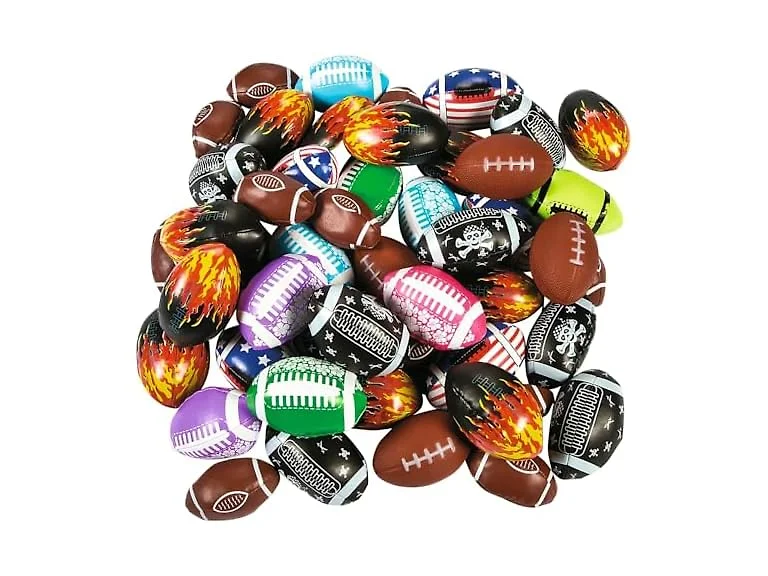 Fun Express Mini Football Kickball Assortment 50 Pack