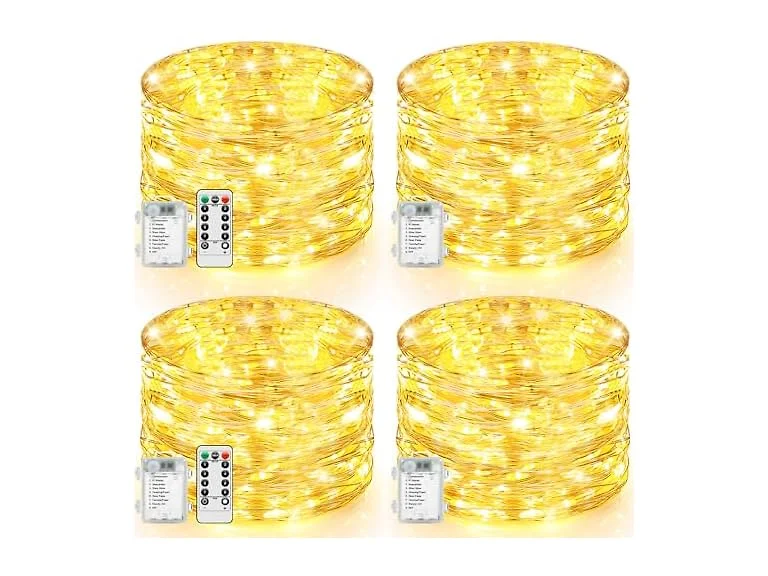 Lakumu B0DBVN65BX 4-Pack 400LED Fairy Lights Battery Op