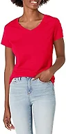 Hanes womens X-temp V-neck T-shirt novelty t shirts, Deep Red, 3X-Large US