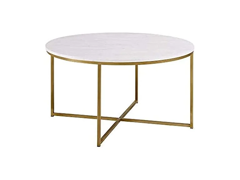 Walker Edison Round Faux Marble Table