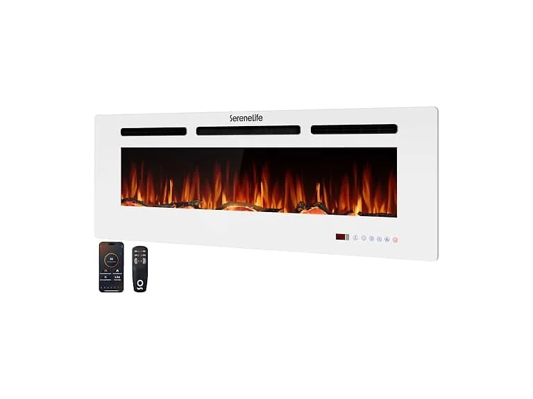 Pyle SereneLife 50 Inch Electric Fireplace