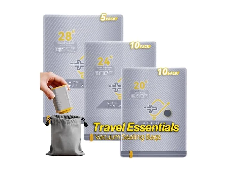 Viokei 25-Pack Vacuum Bags for Travel