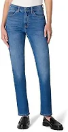 Amazon Essentials Women's High-Rise Straight Leg Jean, Medium Blue, 2