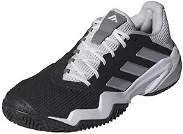 Adidas Mens Barricade 13 - Black/White/Grey, Size 9.5