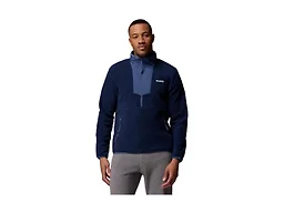 Columbia Mens Sequoia Grove Half Zip Fleece Jacket, Collegiate Navy/Dark Mountain, XX-Large