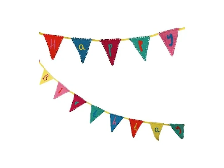 alking Tables Happy Birthday Felt Bunting Reusable