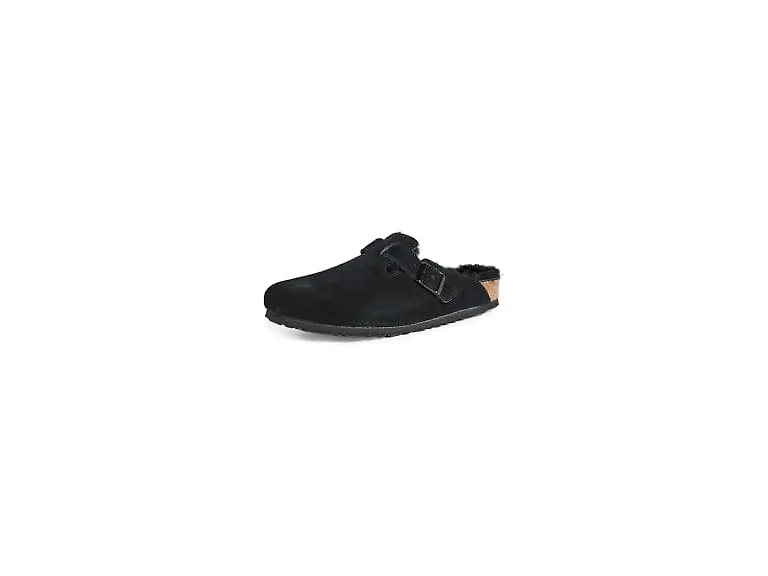 Boston Shearling - Black/Black Suede Shearling