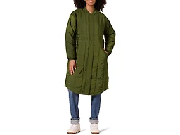 Amazon Essentials Women's Oversized Quilted Coat (Available in Plus Size), Dark Olive, X-Large
