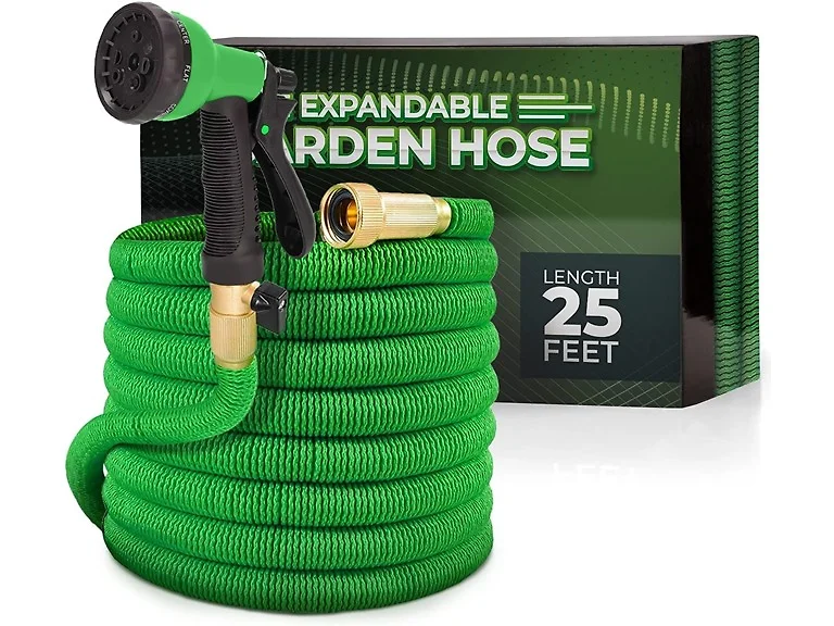 Joeys Garden 25ft Expandable Hose with 8 Function Nozzle, 2PK