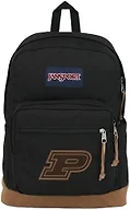JanSport NCAA Officially Licensed Backpack, Purdue Boilermakers, Right Pack with Padded 15-Inch Laptop Sleeve, Spacious Computer Bag, Durable Daypack with Bottle Pocket & Haul Handle, Black