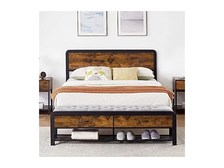 IDEALHOUSE Full Platform Bed w/ Storage