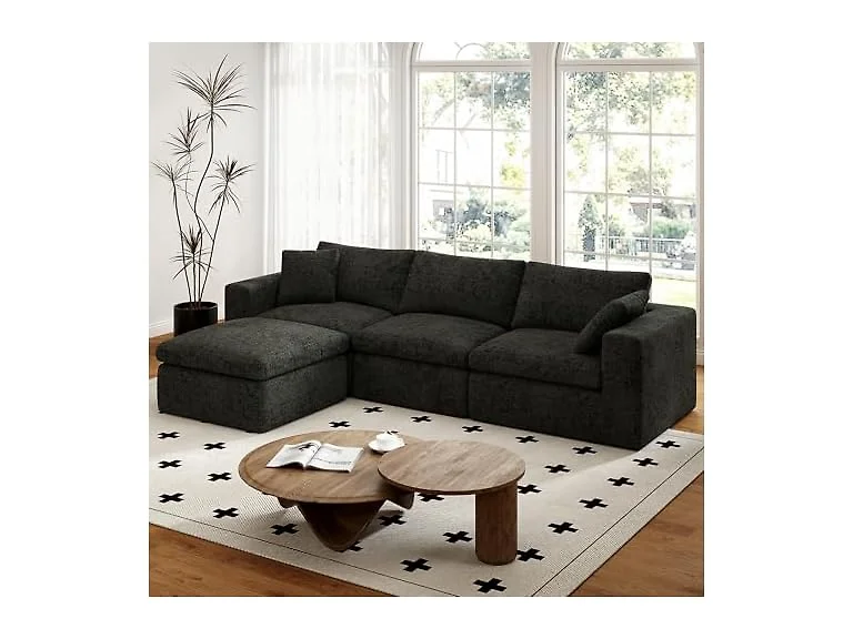 Cuzobro 118" 4 Seater Memory Foam Couch