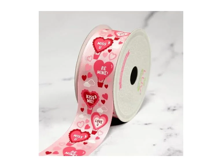 LUV Ribbons Satin1.5 inch Valentine's Day Heart