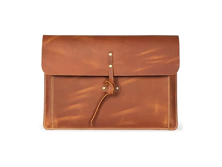 Londo Real Grain Leather MacBook Case with Front Pocket