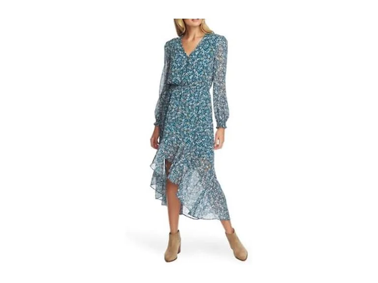 1.state Women (XS) Long Sleeve Button Front Dress