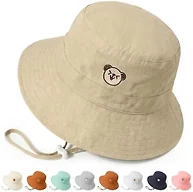 RIVBOS Baby Sun Hat UPF 50+ Animal Pattern Toddler Bucket Hat for Boys Girl