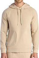 Gaiam Men's Lotus Oblong Hoodie, Relaxed Fit, Stretch Heavyweight Terry Material, Humus, Large