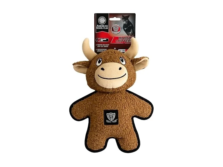 American Kennel Club Plush Dog Toy with Squeaker, Bull