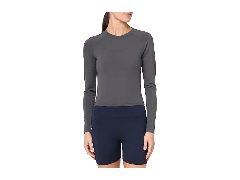 Ggov Women's Long Sleeve Crop Workout Top Shirt