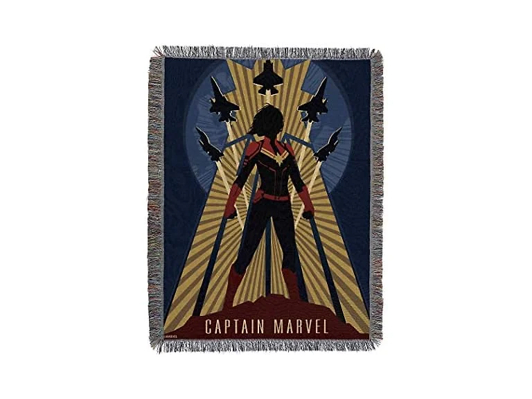 Captain Marvel Woven Tapestry Blanket