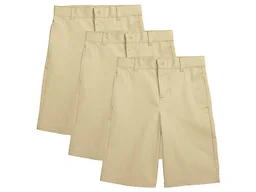 3-Pack Men's Flat Front Uniform Chino Shorts