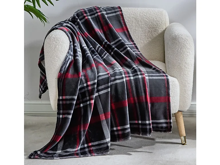 Noble House Midnight Plaid Throw (2 Pack)