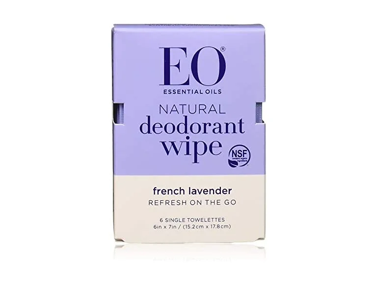 EO Deodorant Lavender Wipes, 6 Count