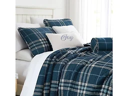 Southshore Fine Linens MF-6PC-QLT-VILPLD-BLU-K King 