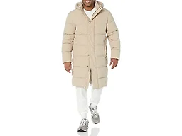 Amazon Essentials Men's Hooded Long Puffer Coat, Tan, XX-Large Big