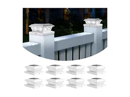Brightever B0FS1FHQJ5 Solar Post Cap Lights 8p White