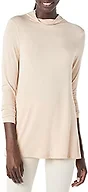Amazon Essentials Women's Jersey Long-Sleeve Mock Neck Swing Tunic Top, Relaxed Fit Pullover, Beige, XX-Large