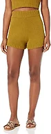 The Drop Women's Adrienne Pull-On Sweater Knit Short, Olive Oil, XL