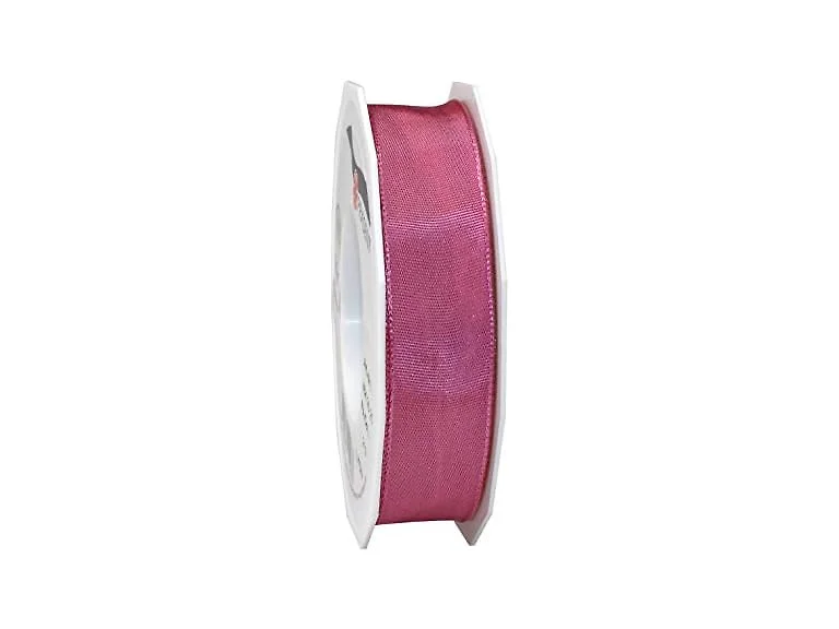 Prasent LYON Wired Taffeta Ribbon, Old Rose