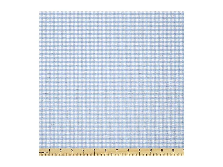 Ambesonne Checkered Fabric by The Yard