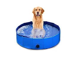 Zone Tech PE0013 Foldable Pet Dog Bathing Pool Blue
