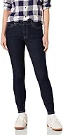 Amazon Essentials Women's Mid-Rise Stretchy Skinny Jeans, Black Rinse, 20 Long
