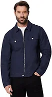 Amazon Essentials Men's Cotton Canvas Zip-Front Trucker Jacket 
