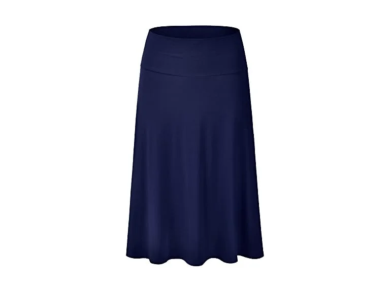 Eimin Women (XL) Lightweight Elastic Waist Skirt