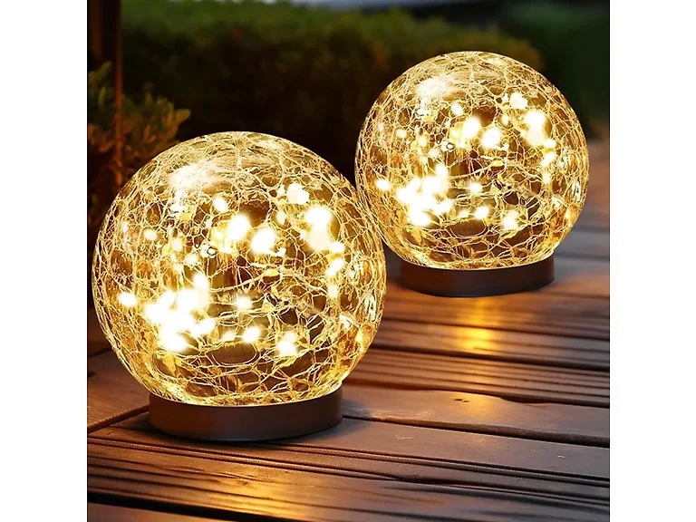 Hakol 2 Pack Solar Lights Outdoor Waterproof-Solar Globes